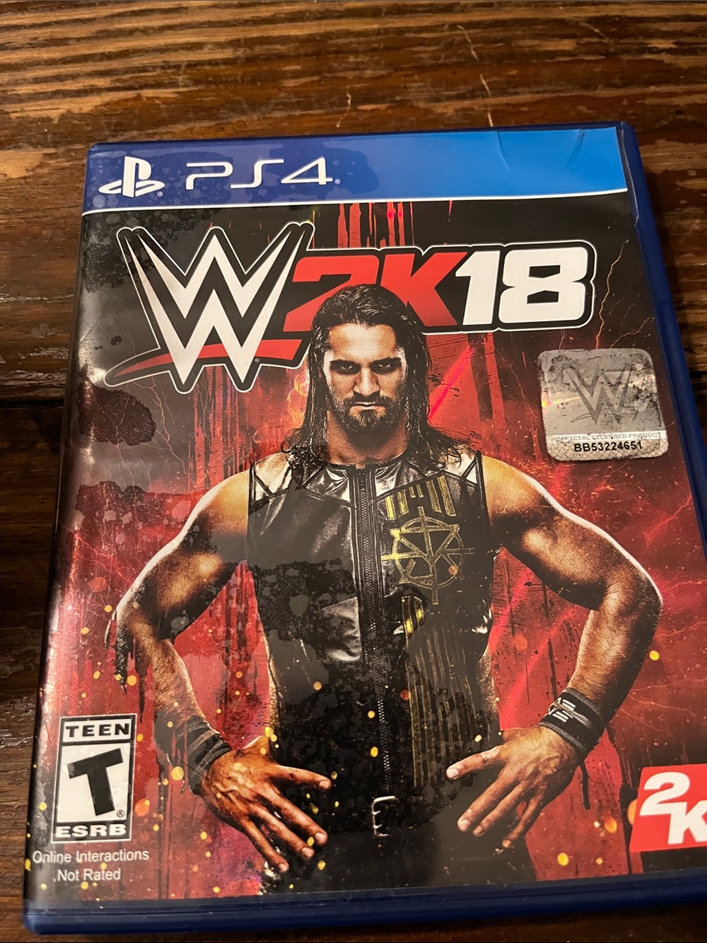 Sony PS4 WWE 2K18 – Red and Black Cover